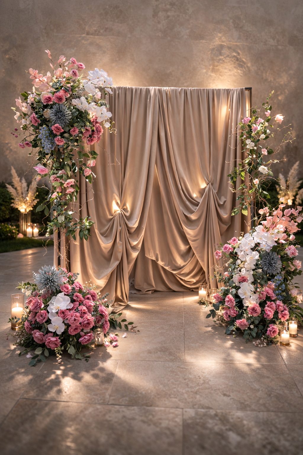 Сватбена декорация с цветя